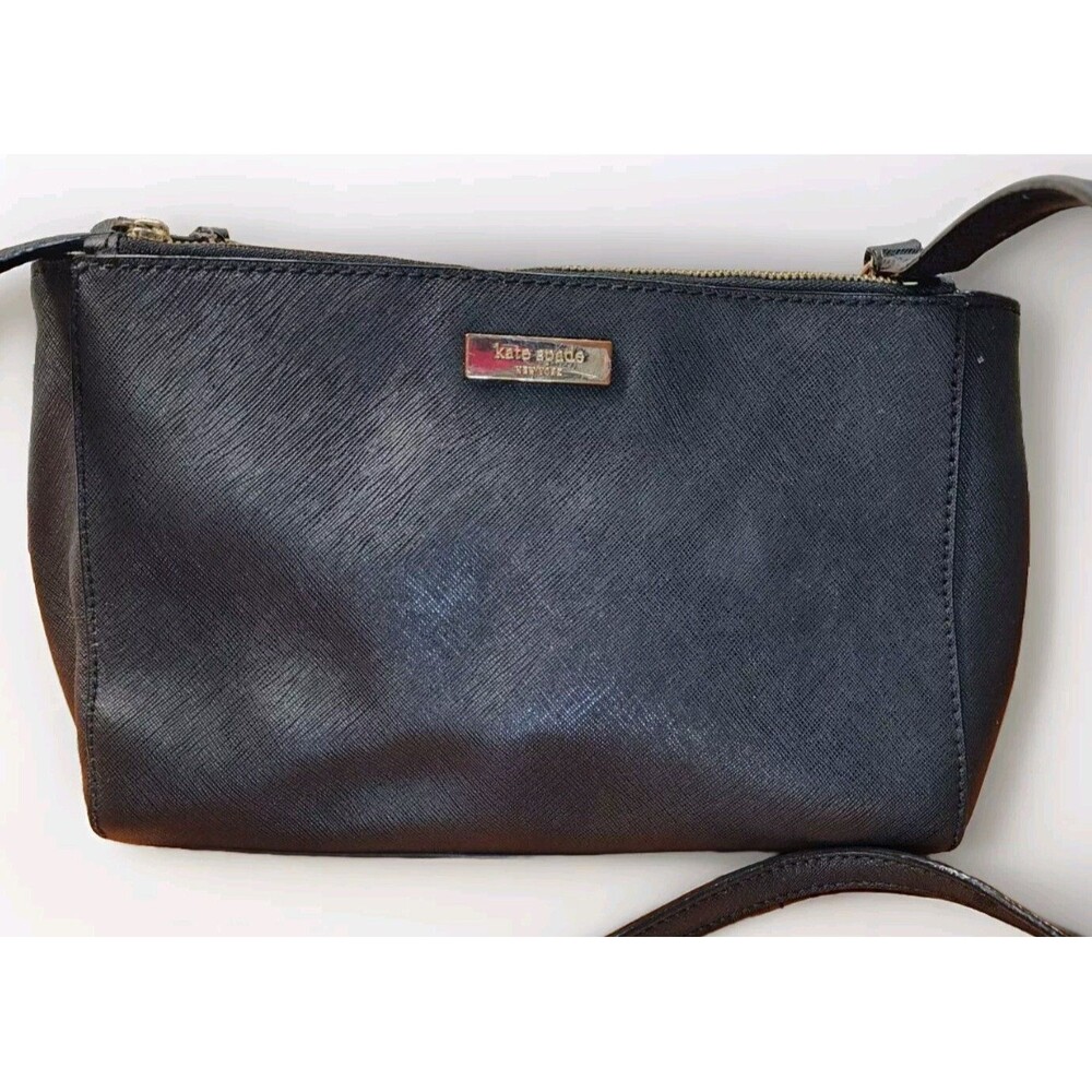 KATE SPADE BLACK SAFFIANO LEATHER CROSSBODY BAG